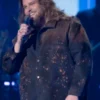 American Idol S24 Chris Tungseth Paint Splatter Denim Jacket