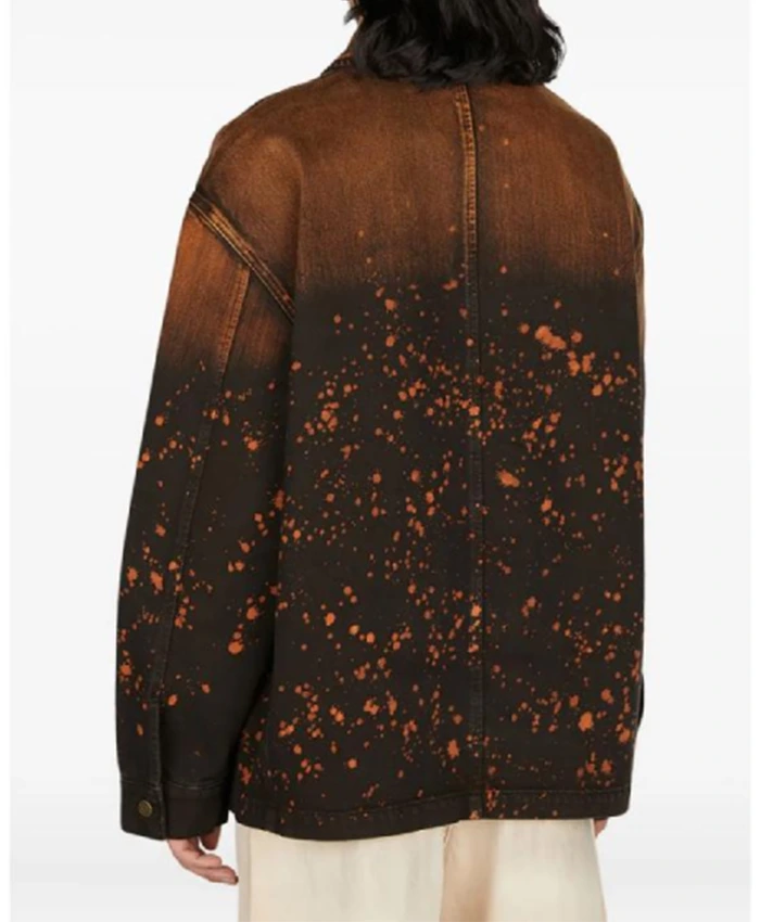 American Idol S24 Chris Tungseth Paint Splatter Denim Jacket