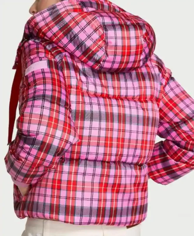 Amita Rao Plaid Cropped Puffer Jacket