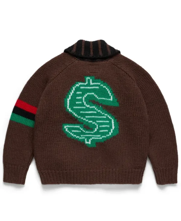 André Leon Talley Inspired Brown Knit Sweater