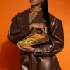 Angel Reese x REESE’S Brown Leather Jacket