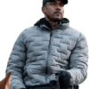 Anna Pigeon Manny López Grey Quilted Jacket