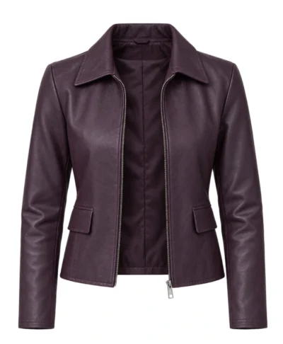 Anna Pigeon S01 Tracy Spiridakos Burgundy Leather Jacket
