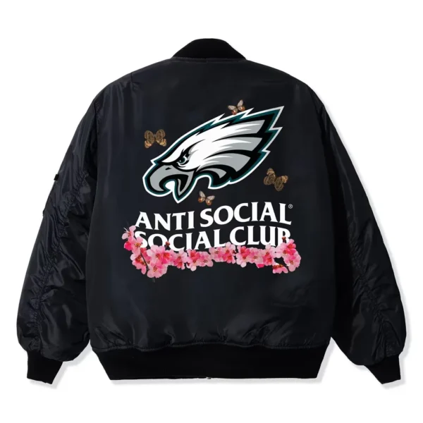 Anti Social Social Club Eagles Satin Varsity Jacket