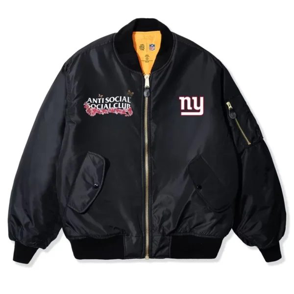 Anti Social Social Club New York Giants Satin Jacket