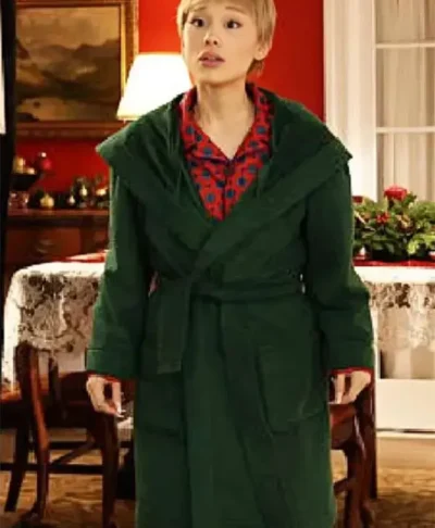 Ariana Grande Saturday Night Live S51 Green Coat