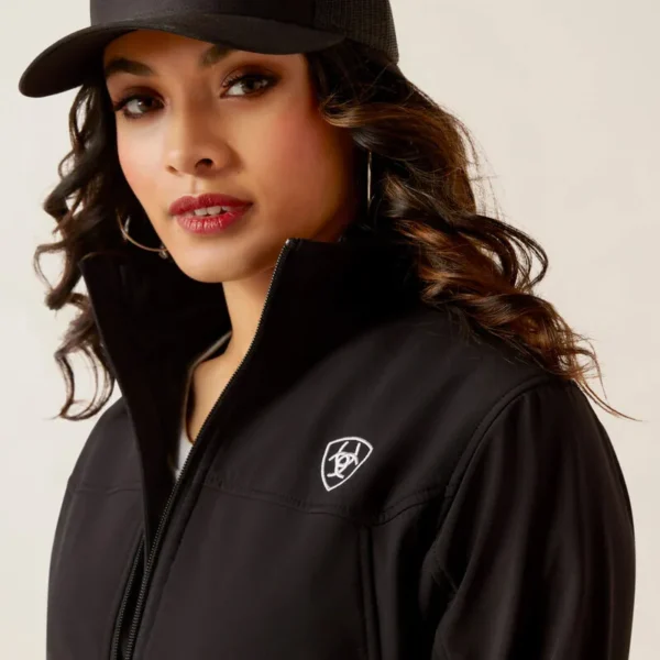 Ariat Women Black Cheetah Print Softshell Coat