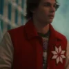 Austin Kane The Santa Clauses S01 Red Varsity Jacket
