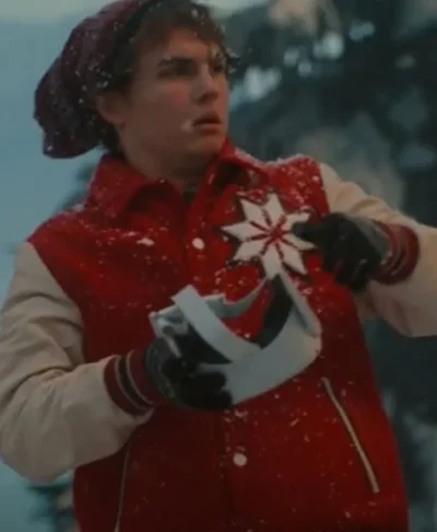 Austin Kane The Santa Clauses S01 Red Varsity Jacket