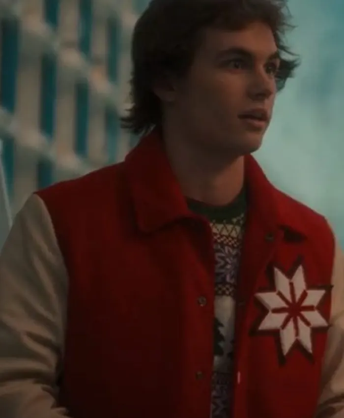 Austin Kane The Santa Clauses S01 Red Varsity Jacket