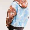 Awake NY Blue Brown Camouflage Zip Up Hoodie