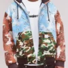 Awake NY Fall 26 Blue And Brown Camo Zip Hoodie