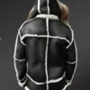 B-3 Black Shearling Fur Leather Jacket