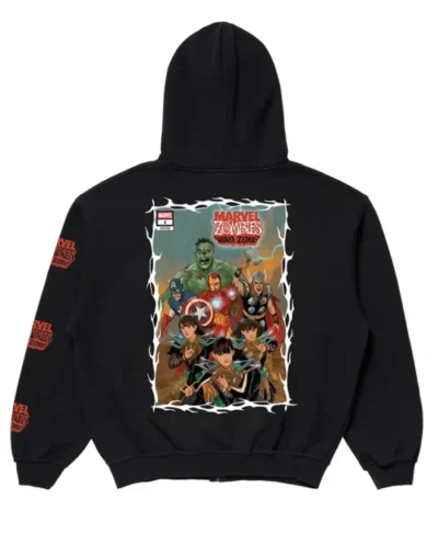 BABYMETAL Marvel Zombies Black Fleece Zip Up Hoodie
