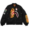 BAPE Tiger Shark Bomber Black Jacket