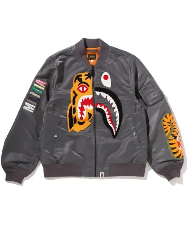 BAPE Tiger Shark Bomber Jacket - Image 5