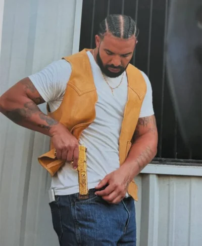 BTS Drake FOMO 2026 Leather Vest