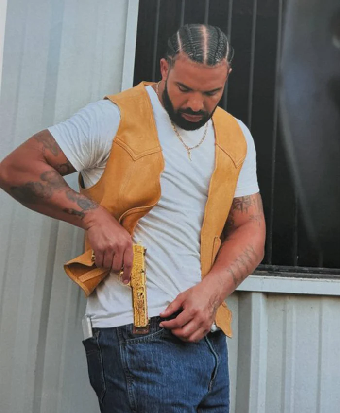 BTS Drake FOMO 2026 Leather Vest