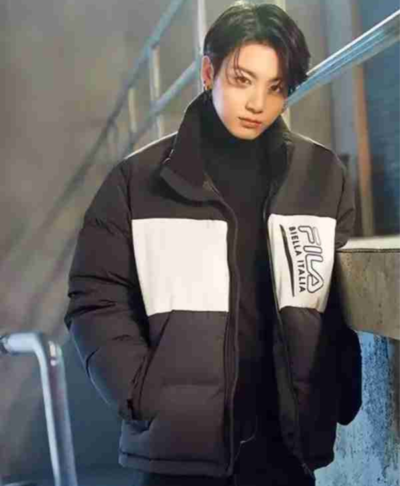 BTS Jungkook Fila Puffer Jacket