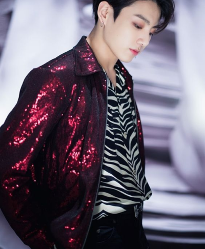 BTS Jungkook Red Sequin Jacket