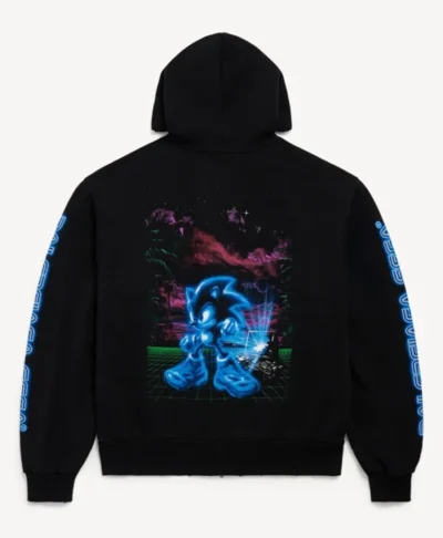 Balenciaga SEGA Sonic Oversized Zip Up Hoodie