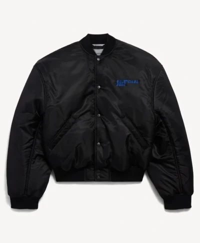 Balenciaga Sonic The Hedgehog Black Satin Jacket