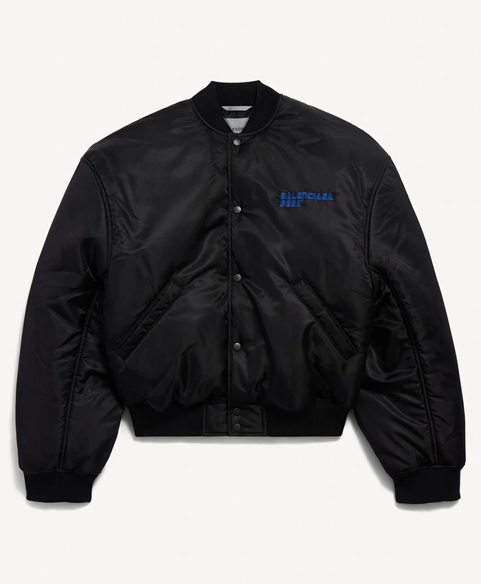 Balenciaga Sonic The Hedgehog Black Satin Jacket