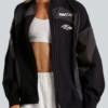 Baltimore Ravens lululemon Women’s Black Ventilated Oversized Track Jacket