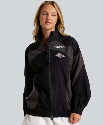 Baltimore Ravens lululemon Women’s Black Ventilated Oversized Track Jacket