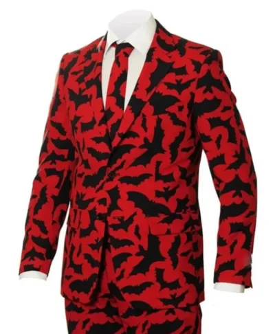 Bat Print Halloween Blazer