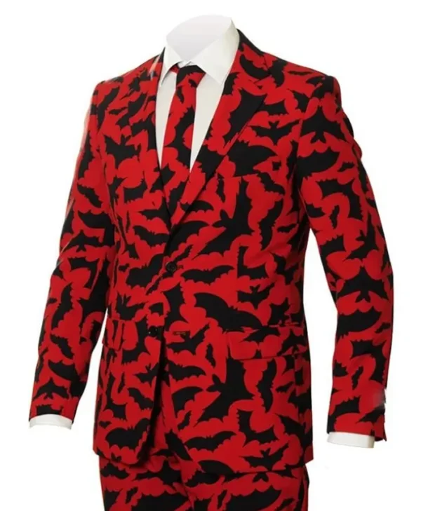 Bat Print Halloween Blazer