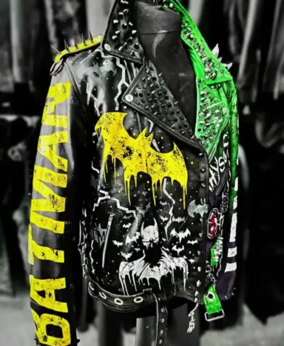 Batman vs Joker Real Leather Biker Jacket