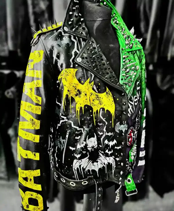 Batman vs Joker Real Leather Biker Jacket