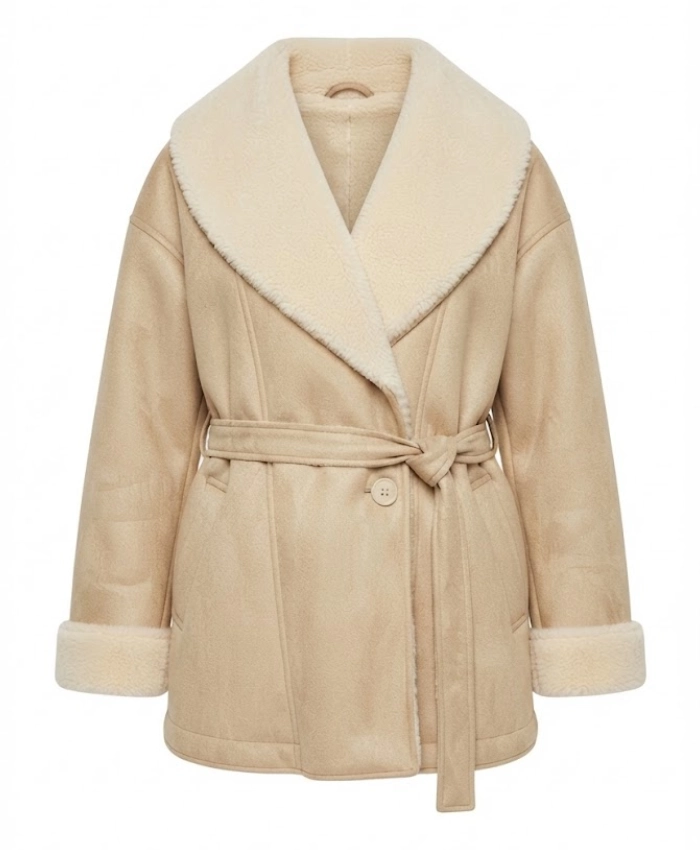 Baylen Out Loud S03 Baylen Dupree Shawl Collar Shearling Coat