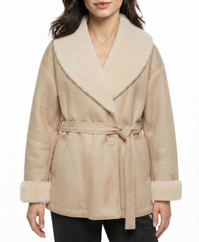 Baylen Out Loud S03 Baylen Dupree Shawl Collar Shearling Coat