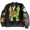 Beetlejuice Embroidery Black Letterman Varsity Jacket