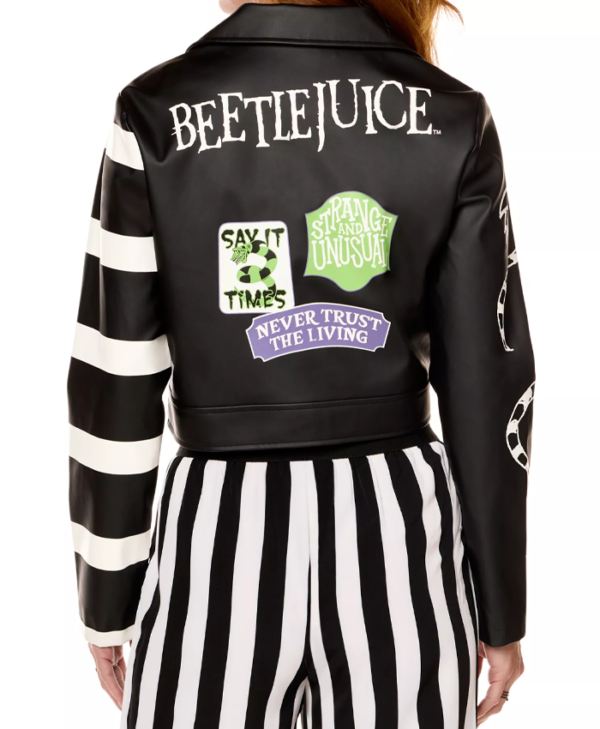 Beetlejuice Real Leather Biker Jacket