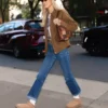 Bella Hadid Coach Brown Suede Jacket