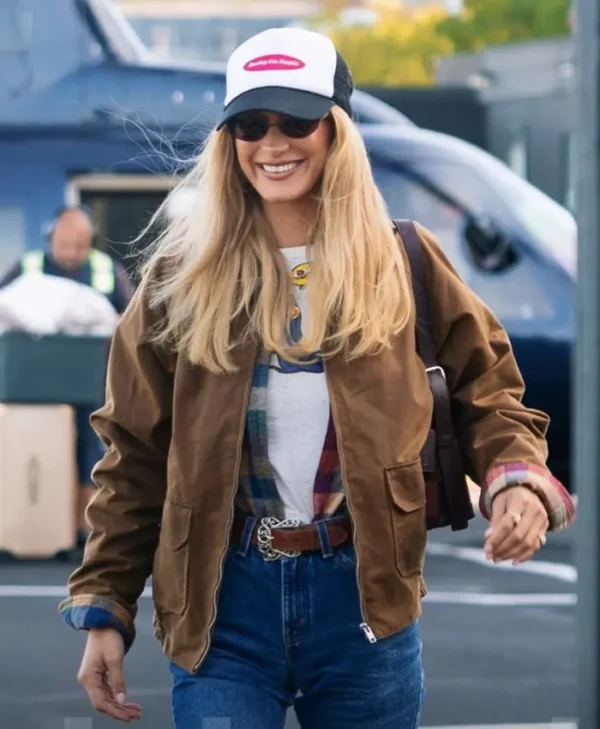 Bella Hadid Coach Brown Suede Jacket
