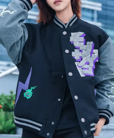 Bibisama Mob Psycho 100 Shigeo Varsity Jacket
