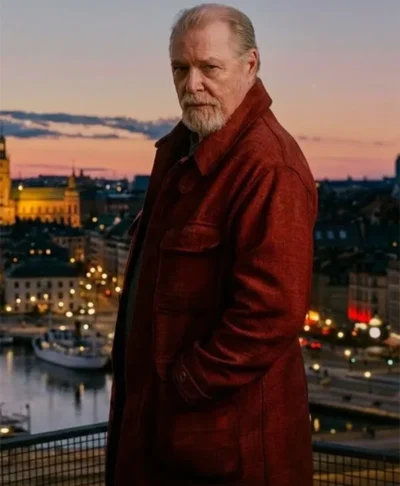 Blood Sacrifice S01 Alfred Berg Red Wool Coat