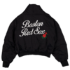 Boston Red Sox x Alpha x New Era Black Shawl Collar Flight Jacket