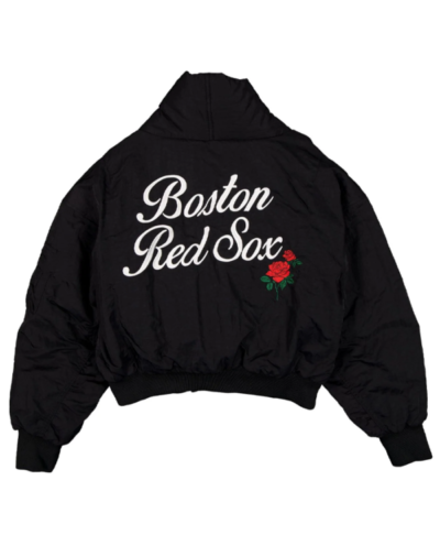 Boston Red Sox x Alpha x New Era Black Shawl Collar Flight Jacket