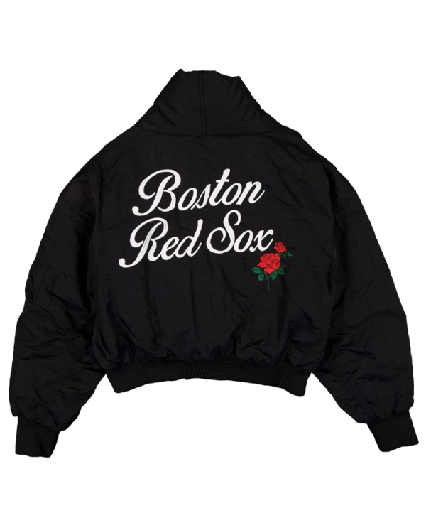 Boston Red Sox x Alpha x New Era Black Shawl Collar Flight Jacket