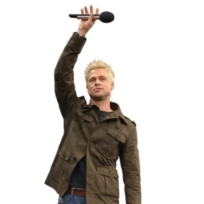 Brad Pitt Brown Cotton Casual Jacket