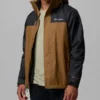 Brown and Black Waterproof Hooded Jacket