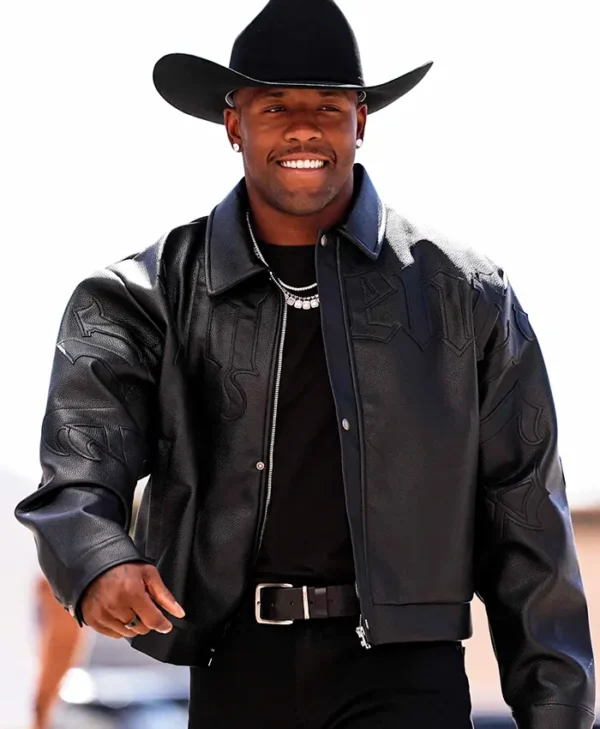 Budda Baker Arizona Cardinals Black Leather Jacket