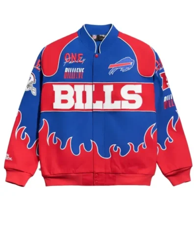 Buffalo Bills Chalk Line Royal Premium Racing Jacket