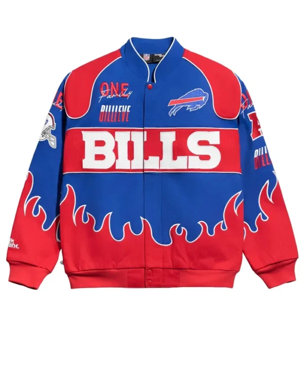 Buffalo Bills Chalk Line Royal Premium Racing Jacket