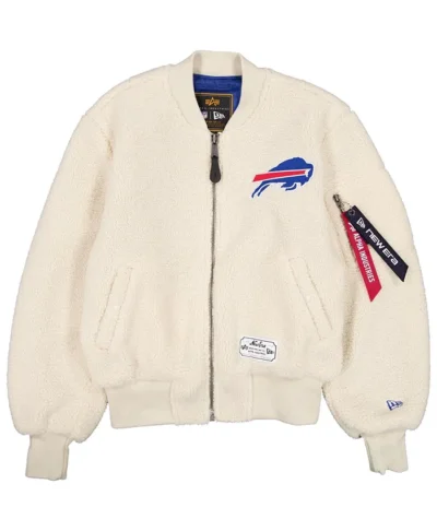 Buffalo Bills x Alpha x New Era MA-1 Sherpa Flight Jacket